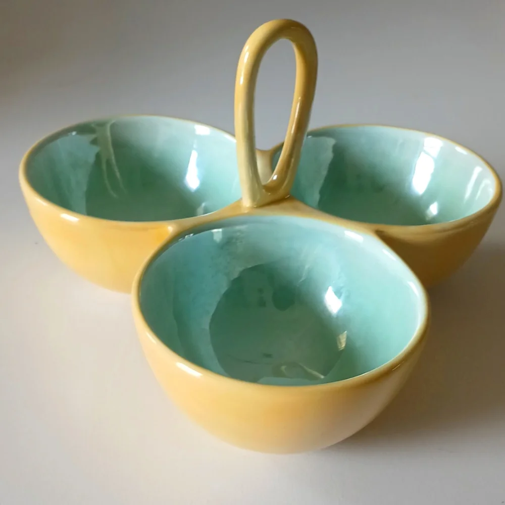 Harry and David Iridescent 3 Bowl Condiment Set - Picture 4 of 4